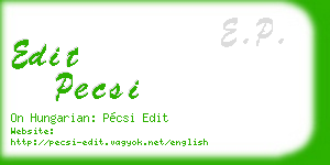 edit pecsi business card